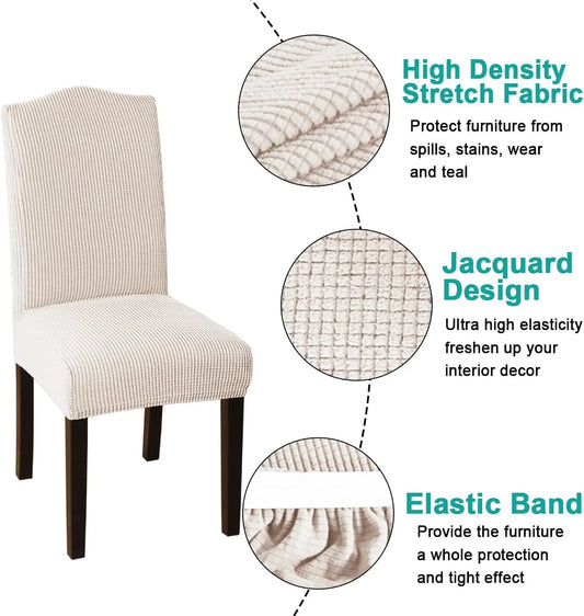 LuxeStretch™ Waterproof Chair Covers – Premium Fit, Pet & Spill Proof