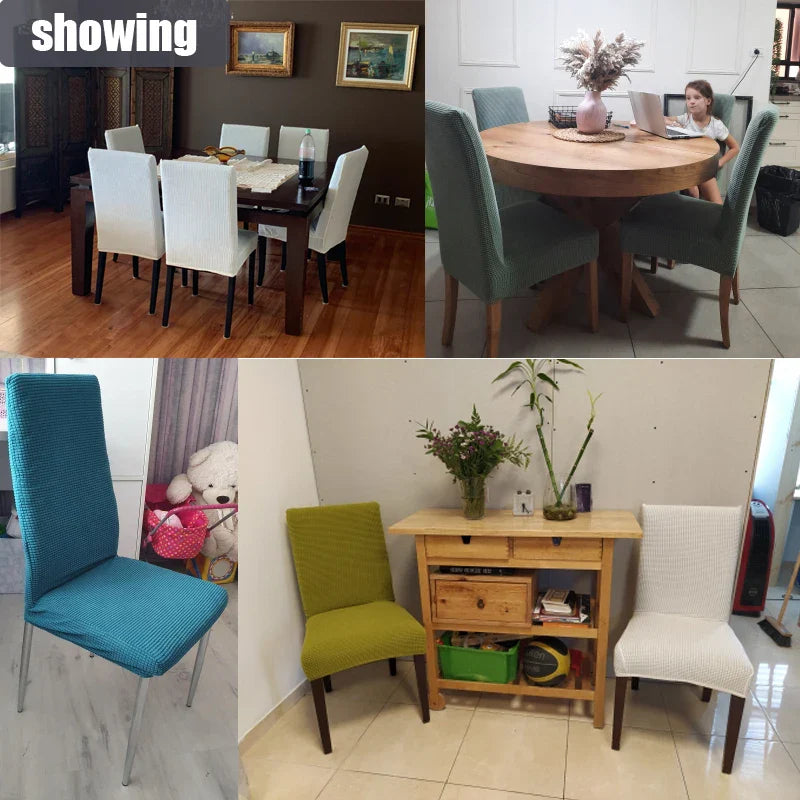 8pc PrettyGuard™ Chair Covers – Instantly Revive Old Chairs!